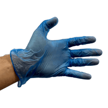 Load image into Gallery viewer, 1000/case OmniShield AMS #352 Series Blue Multi-Purpose Vinyl Gloves