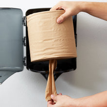 Load image into Gallery viewer, 6 Rolls/Case Response 27500 Retain 2-Ply Brown Natural Kraft Coreless Center Pull Paper Towel 500' Roll