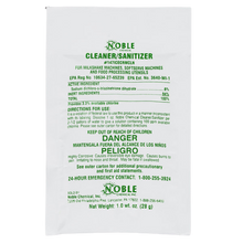 Load image into Gallery viewer, 100/CS NOBLE Chemical Soft Serve Ice Cream Machine Powdered Cleaner / Sanitizer Packet - 1 oz.