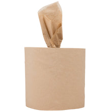Load image into Gallery viewer, 6 Rolls/Case Response 27500 Retain 2-Ply Brown Natural Kraft Coreless Center Pull Paper Towel 500' Roll