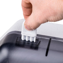 Load image into Gallery viewer, 1 Each - San Jamar R6500TBK Quantum 12" - 13" Jumbo Toilet Tissue Dispenser - Black Pearl