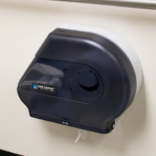 Load image into Gallery viewer, 1 Each - San Jamar R6500TBK Quantum 12" - 13" Jumbo Toilet Tissue Dispenser - Black Pearl