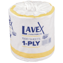 Load image into Gallery viewer, 96 Rolls/Case Lavex Janitorial Individually-Wrapped 1-Ply Toilet Paper Roll