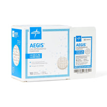Load image into Gallery viewer, 40/CS Aegis CHG-Impregnated 0.75" Foam Disk Peel-Open Dressing with 1.5 mm Hole