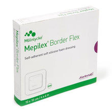 Load image into Gallery viewer, 50/CS Mepilex Border Flex Dressings,  4" x 4" (10.2 x 10.2 cm)