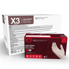 Load image into Gallery viewer, 1000/case AMMEX LX3 Ivory Latex Industrial Powder Free Disposable Gloves