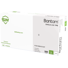 Load image into Gallery viewer, 1000/CS Bantam White Single-Use Thermoplastic Elastomer (TPE) Gloves