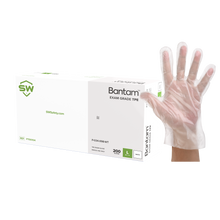 Load image into Gallery viewer, 1000/CS Bantam White Exam Biodegradable Grade Thermoplastic Elastomer (TPE) Gloves