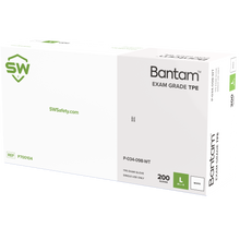 Load image into Gallery viewer, 1000/CS Bantam White Exam Biodegradable Grade Thermoplastic Elastomer (TPE) Gloves