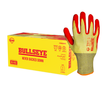 Load image into Gallery viewer, 72 Pairs/CS BULLSEYE™ C56201 Hi-Vis Cut-Resistant Level A5 Gloves with AxiFybr®