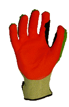 Load image into Gallery viewer, 36 Pairs/CS BULLSEYE™ C56231 Hi-Vis Cut-Resistant Level A5 TPR Gloves with AxiFybr®