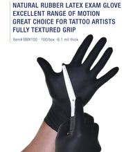 Load image into Gallery viewer, 1000/CS Black Maxx Latex Powder Free Exam Gloves