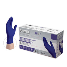 Load image into Gallery viewer, 1000/case AMMEX Indigo Nitrile Exam Latex Free Disposable Gloves