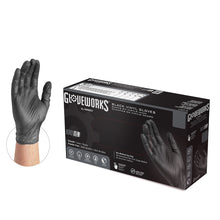 Load image into Gallery viewer, 1000/case Gloveworks Black Vinyl PF Ind Gloves