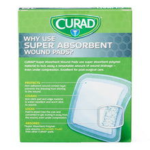 Load image into Gallery viewer, 240/CS CURAD Clinical Advances Super Absorbent Polymer Wound Dressings, 3" x 3"