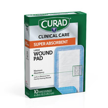 Load image into Gallery viewer, 240/CS CURAD Clinical Advances Super Absorbent Polymer Wound Dressings, 4" x 8"