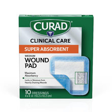 Load image into Gallery viewer, 240/CS CURAD Clinical Advances Super Absorbent Polymer Wound Dressings, 4" x 4"