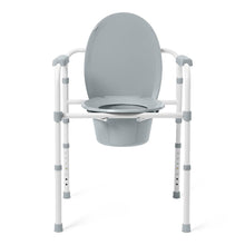 Load image into Gallery viewer, 4/CS Medline Steel Elongated Bedside Commode