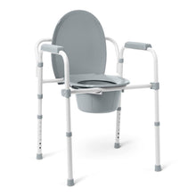 Load image into Gallery viewer, 4/CS Medline Steel Elongated Bedside Commode