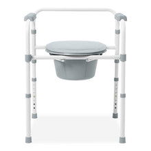 Load image into Gallery viewer, 4/CS Medline Steel Elongated Bedside Commode