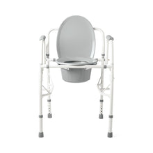 Load image into Gallery viewer, 2/CS Medline Steel Drop Arm Commodes