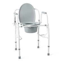 Load image into Gallery viewer, 2/CS Medline Steel Drop Arm Commodes