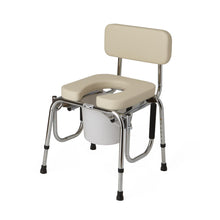 Load image into Gallery viewer, 1 EA Medline Padded Drop Arm Commodes, 350 lb. Weight Capacity