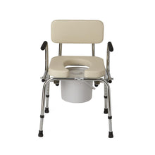 Load image into Gallery viewer, 1 EA Medline Padded Drop Arm Commodes, 350 lb. Weight Capacity