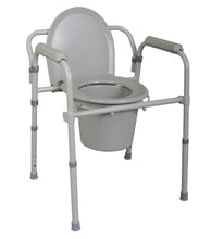 Load image into Gallery viewer, 1/CS Medline Folding Steel Commode