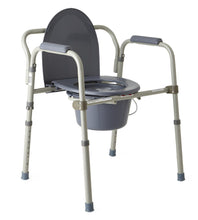 Load image into Gallery viewer, 1/CS Medline Folding Steel Commode