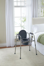 Load image into Gallery viewer, 1/CS Medline Steel Commode with Microban