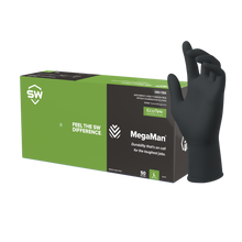 Load image into Gallery viewer, 500/CS MegaMan Biodegradable Nitrile Exam Gloves with DriTek® and EcoTek®