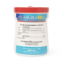 Load image into Gallery viewer, 12/CS Medline Micro-Kill+ Disinfectant Wipes With Alcohol 65CT, 10" x 10"