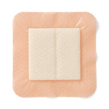 Load image into Gallery viewer, 100/CS Optifoam Gentle EX Bordered Foam Dressings in Educational Packaging, 3" x 3"