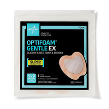 Load image into Gallery viewer, 25/CS Optifoam Gentle EX Sacrum Foam Dressings in Educational Packaging, 9" x 9"