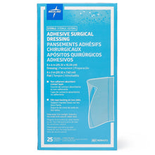 Load image into Gallery viewer, 100/CS Medline Sterile Adhesive Surgical Dressings, 8" x 6" with 8" x 3" Pad