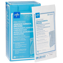 Load image into Gallery viewer, 100/CS Medline Sterile Adhesive Surgical Dressings, 8" x 6" with 8" x 3" Pad