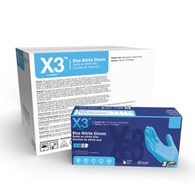 Load image into Gallery viewer, 1000/case X3 Navy Blue Nitrile PF Ind Gloves