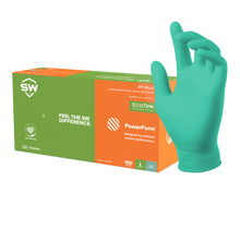 Load image into Gallery viewer, 1000/CS PowerForm Nitrile Biodegradable Exam Gloves with EnerGel®