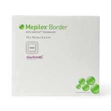Load image into Gallery viewer, 50/CS Mepilex Safetac Self-Adherent Foam Border Dressings,6" x 6" (15.2 x 15.2 cm)