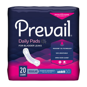 180/CS Prevail Bladder Control Pad, Moderate 9-1/4 Inch- One size