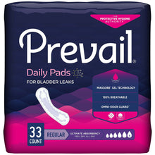 Load image into Gallery viewer, 132/CS Bladder Control Pad Prevail® Daily Pads Ultimate 16&quot; Polymer Core
