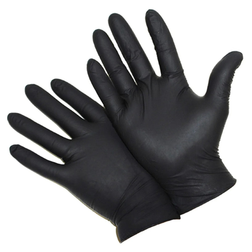 1000/case Omni #215 Black Disposable Nitrile Exam Grade Gloves