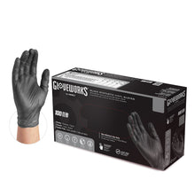 Load image into Gallery viewer, 1000/case Gloveworks Black Synthetic Vinyl Disposable Gloves
