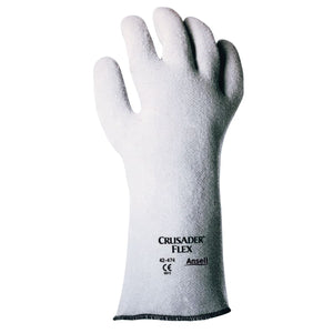 Crusader Flex Hot Mill Gloves, Nitrile-Coated Non-Woven Felt, Light Gray, Sz 9