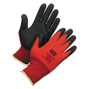 Northflex Red™ Foamed Pvc Palm Coated Glove, Small, Red