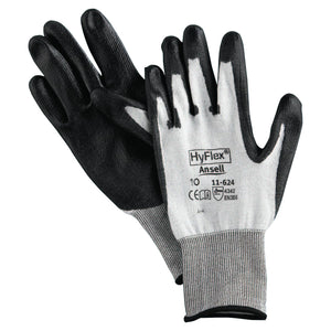 Hyflex 11-624 Dyneema/Lycra Work Gloves, Size 11, White/Black
