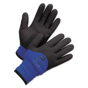 Northflex™ Cold Grip™ Coated Gloves, Large, Black/Blue