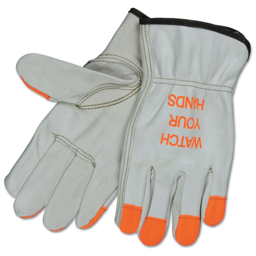Drivers Gloves, Industrial Grade Cowhide, Large, Unlined
