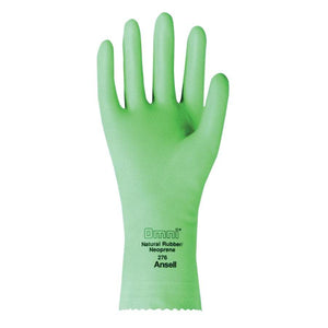 144/cs Omni Gloves Embossed Flocked Lining Mint Green